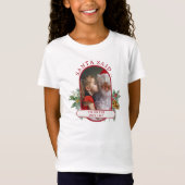 Santa zei de mooie lijst Kinder kerst foto T-shirt (Voorkant)