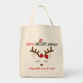 Santa zei redden dieren rendier kerstvakantie tote bag (Voorkant)