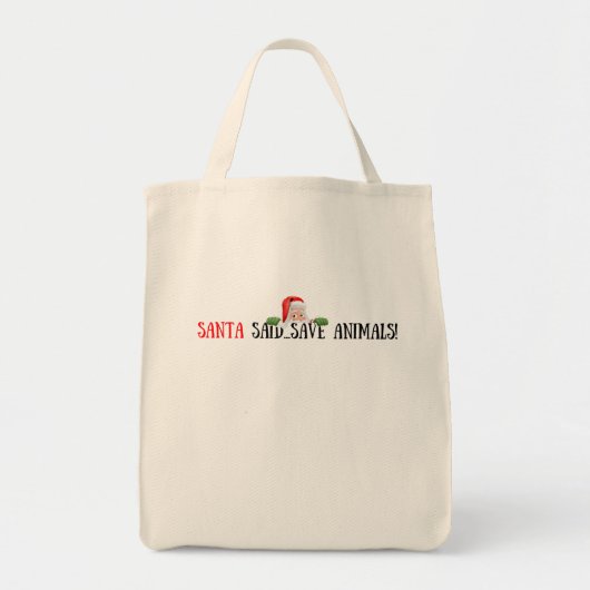 Santa zei redden dieren rendier kerstvakantie tote bag (Voorkant)