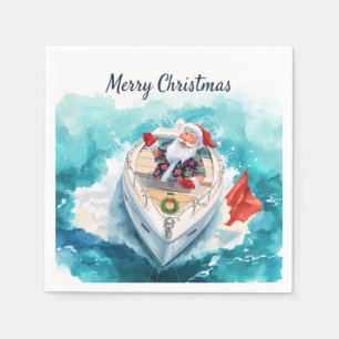 Santa Zeilen – Tropisch Kerstfeest aan Zee Servet