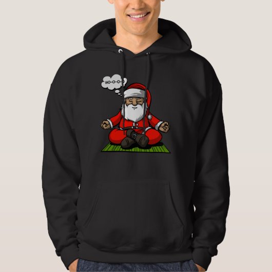 Santa Zen Yoga-feestdag Hoodie (Voorkant)