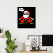 Santa Zen Yoga-feestdag Poster (Thuiskantoor)