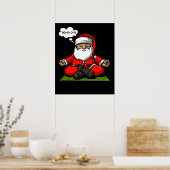 Santa Zen Yoga-feestdag Poster (Keuken)
