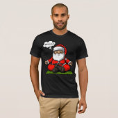 Santa Zen Yoga-feestdag T-shirt (Voorkant volledig)