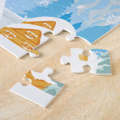 santa zit vast in chimney legpuzzel (Zijkant)