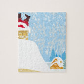 santa zit vast in chimney legpuzzel (Verticaal)