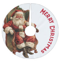 Santa Zittend in een Comfortabele Stoel Kerstmis