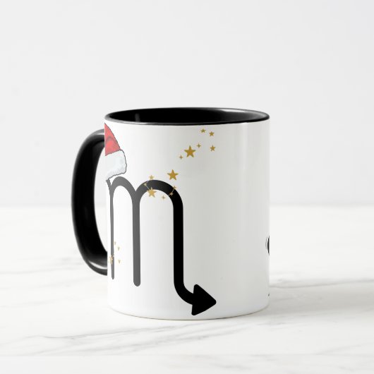 Santa Zodiac Scorpio Mug Mok (Voorkant links)