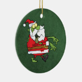 Santa Zombie Keramisch Ornament (Rechts)