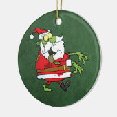 Santa Zombie Keramisch Ornament (Links)