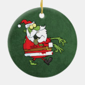 Santa Zombie Keramisch Ornament (Achterkant)