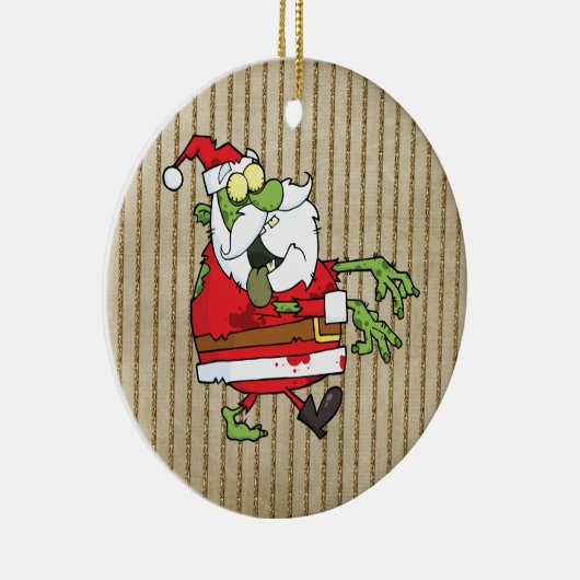 Santa Zombie Keramisch Ornament (Rechts)
