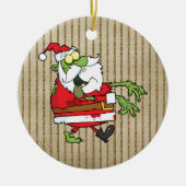 Santa Zombie Keramisch Ornament (Voorkant)