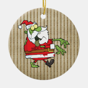 Santa Zombie Keramisch Ornament