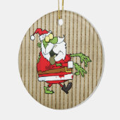 Santa Zombie Keramisch Ornament (Links)