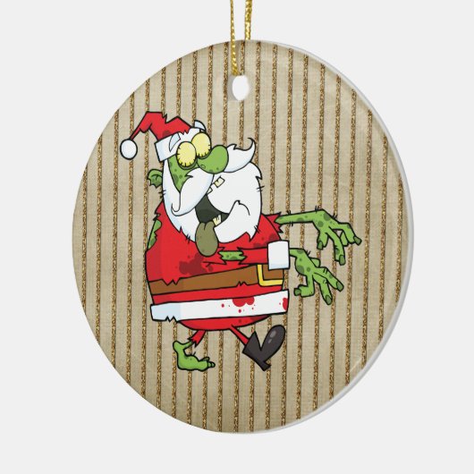 Santa Zombie Keramisch Ornament (Links)