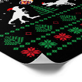 Santaaa Dinosaur Horrendule Kersttrui  Poster (Hoek)