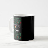 Santaaa Dinosaur Lelijk Kersttrui Koffiemok (Voorkant links)