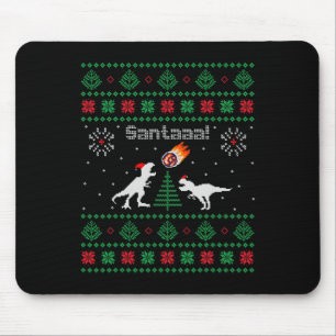Santaaa Dinosaur Lelijke Kerst Trui  Muismat