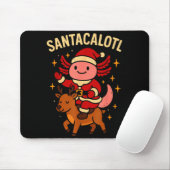 Santacalotl Santa Claus Cute Axolotl Snow Reindeer Muismat (Met muis)