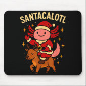 Santacalotl Santa Claus Cute Axolotl Snow Reindeer Muismat (Voorkant)