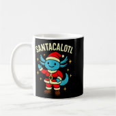 Santacalotl Santa Claus Cute Blue Axolotl New Year Koffiemok (Links)