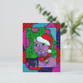 SantaCat Feestdagenkaart (Staand voorkant)