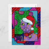 SantaCat Feestdagenkaart (Voorkant / Achterkant)