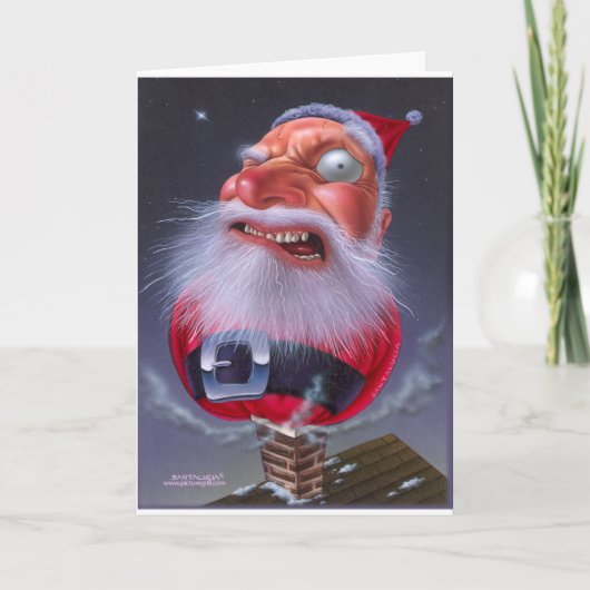 santaclause_chimney feestdagen kaart (Voorkant)