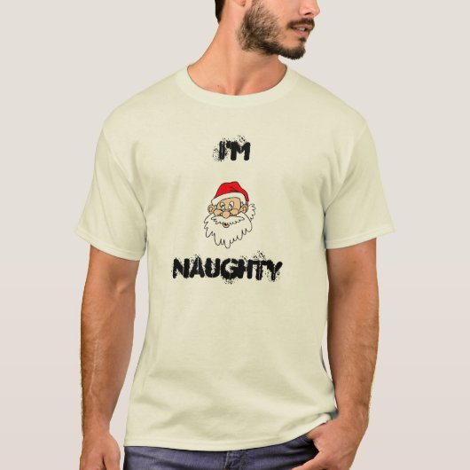 Santaface[1], Naughty, ik ben T-shirt (Voorkant)