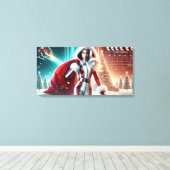 santagirl film canvas afdruk (Insitu (Houten vloer))