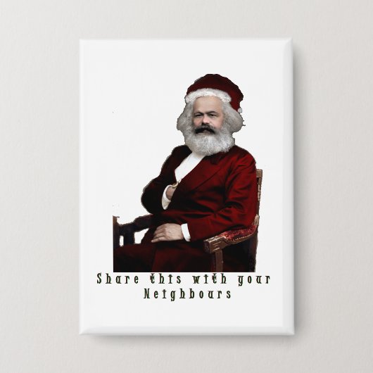 SantaKarl MarXmas Button (Voorkant)
