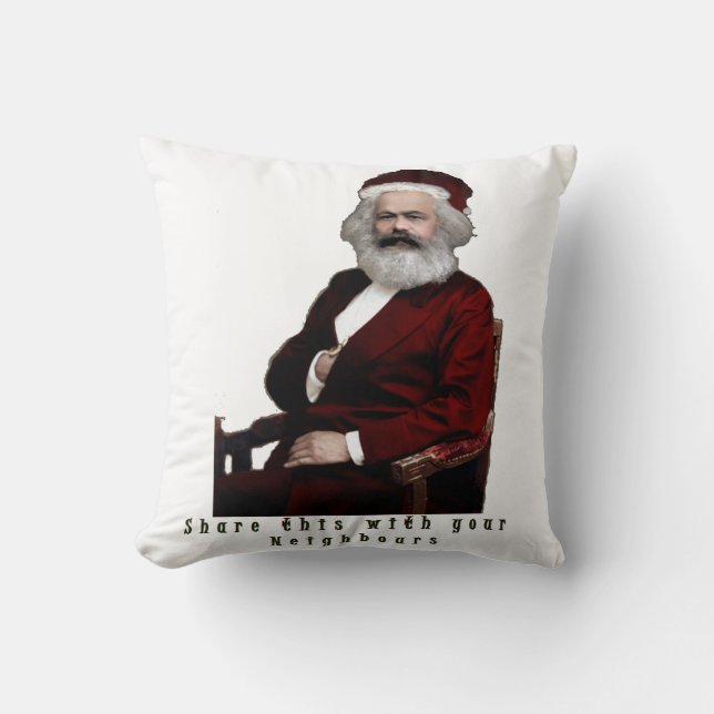 SantaKarl MarXmas Kussen (Voorkant)