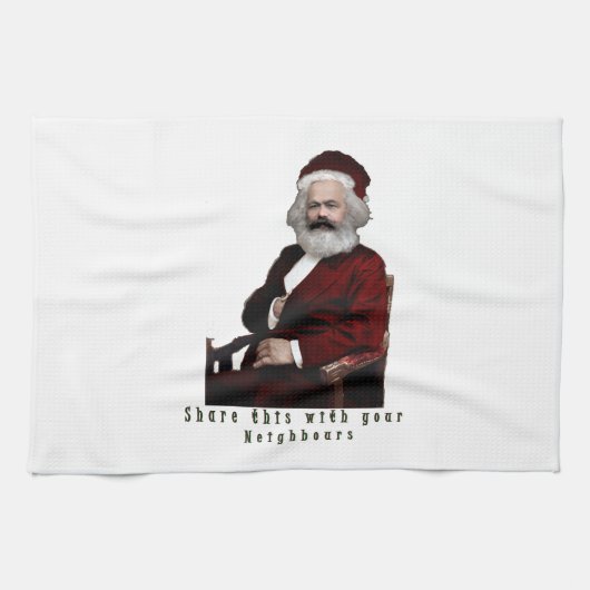 SantaKarl MarXmas Theedoek (Horizontaal)