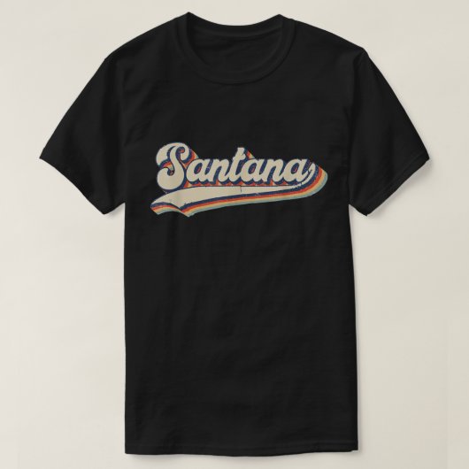 Santana Name Personal Retro Gift Mannen W T-shirt (Design voorkant)