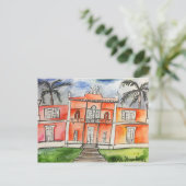 Sant'Ana Palace Azoren Ponta Delgalda São Miguel Briefkaart (Staand voorkant)