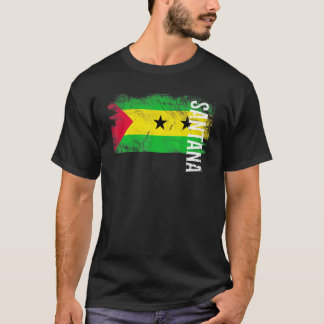 Santana Sao Tome en Principe Vlag Voor Mannen Vrou T-shirt