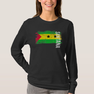 Santana Sao Tome en Principe Vlag Voor Mannen Vrou T-shirt
