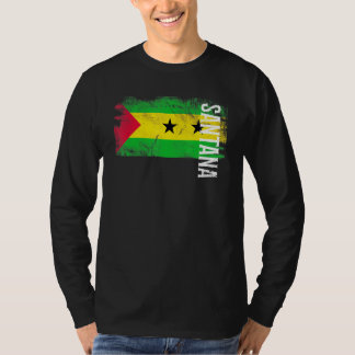 Santana Sao Tome en Principe Vlag Voor Mannen Vrou T-shirt