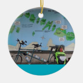 Santana Tantem Bicycle Keramisch Ornament (Voorkant)