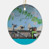 Santana Tantem Bicycle Keramisch Ornament (Links)