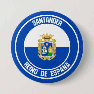 Santander Rond Embleem Ronde Button 7,6 Cm
