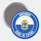 Santander Round Emblem Magneet (Voorkant / Achterkant)