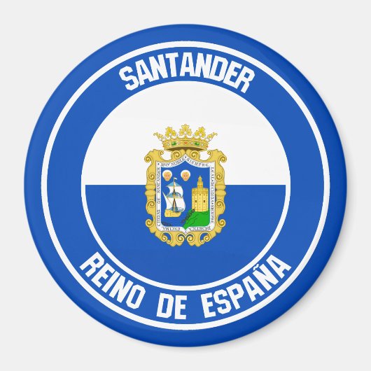 Santander Round Emblem Magneet (Voorkant)
