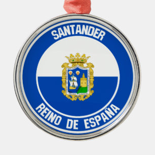 Santander Round Emblem Metalen Ornament