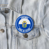 Santander Round Emblem Ronde Button 7,6 Cm (In situ)