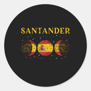 Santander Spaanse Vlag Vakantie Spanje Ronde Sticker