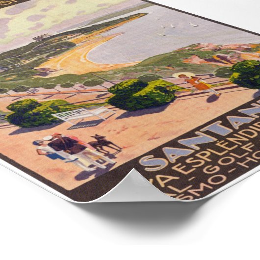 Santander Spain Vintage Travel Poster (Hoek)