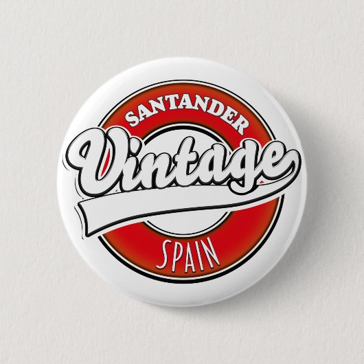 Santander Spanje  logo Ronde Button 5,7 Cm (Voorkant)