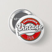 Santander Spanje  logo Ronde Button 5,7 Cm (Voorkant /achterkant)